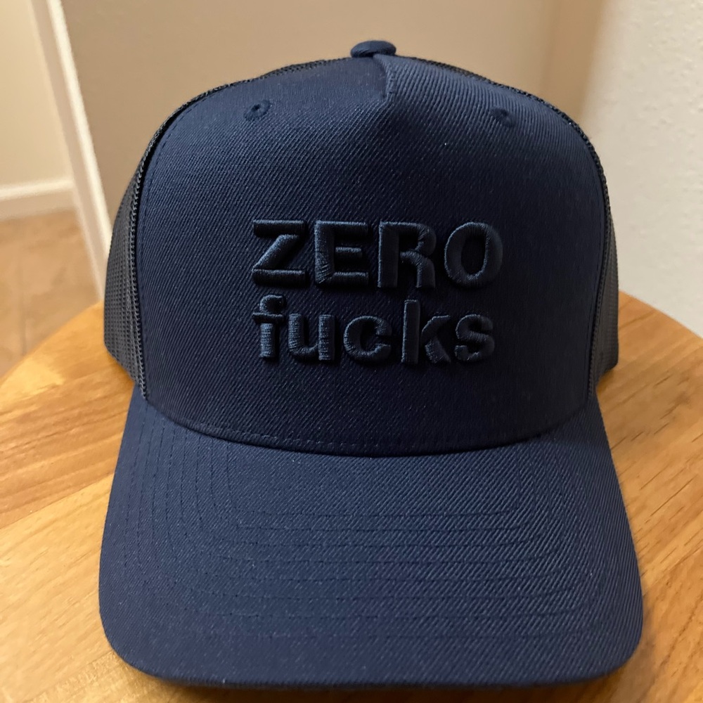 Zero Fucks Navy Blue Cap